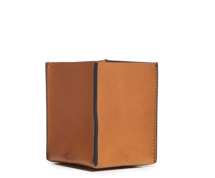 Tan Hover Leather pencil cup