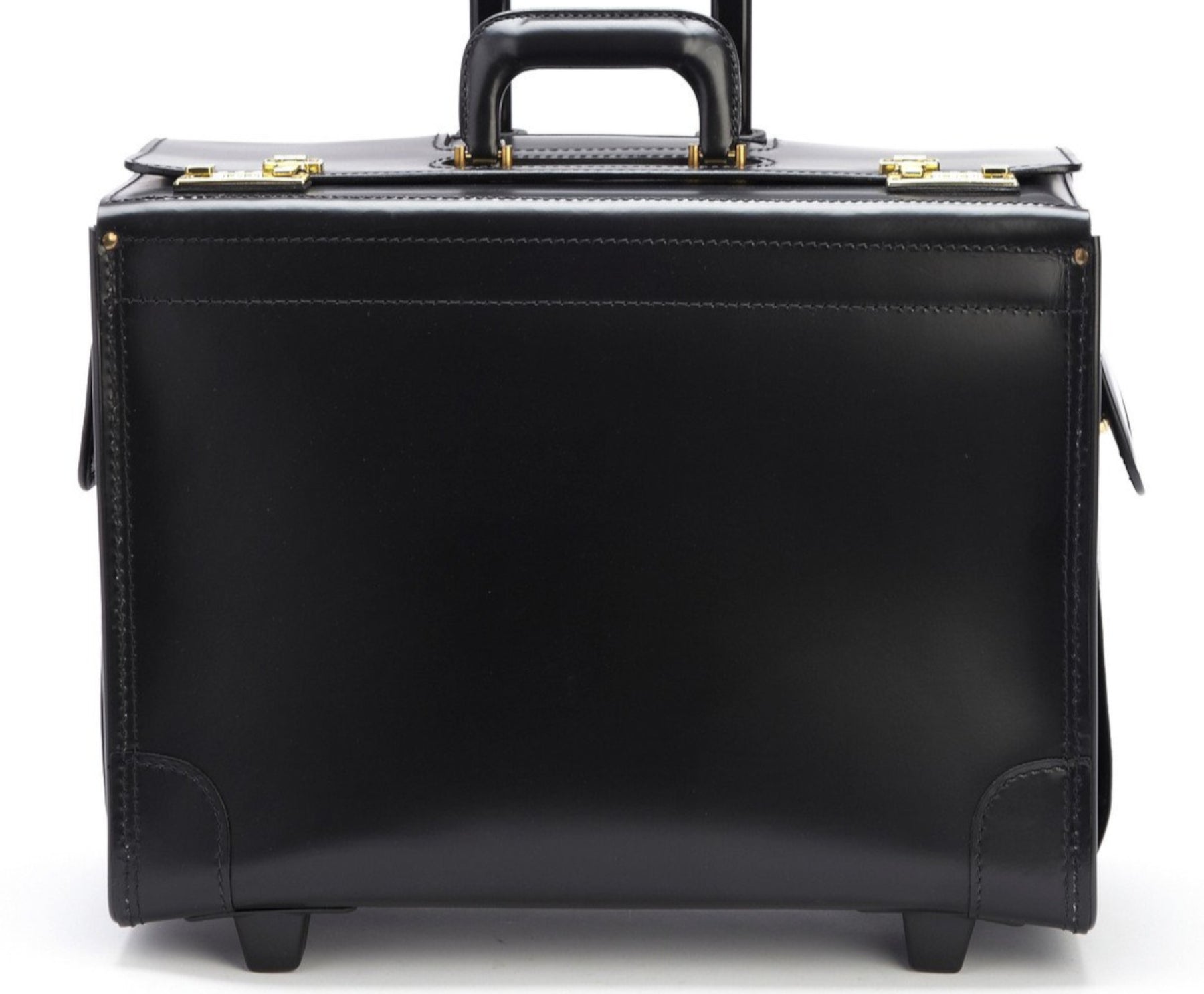 The Litigator Black Leather Wheeled Catalog Case Fits 17" Laptops