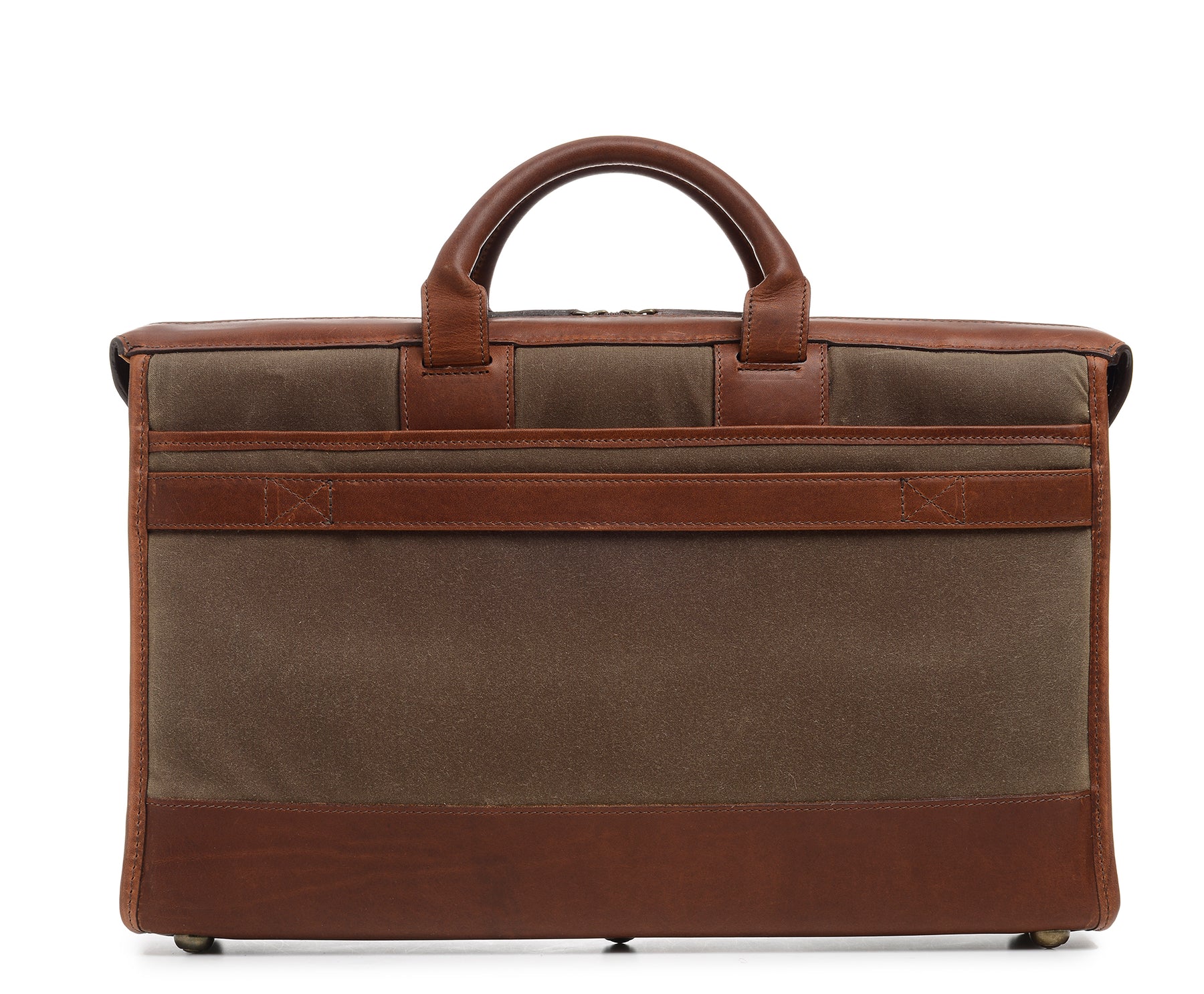 Men s Waxed Canvas Briefcase with iPad Sleeve Korchmar
