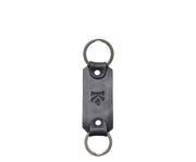 Ocean Blue Leather Double Loop Key Chain
