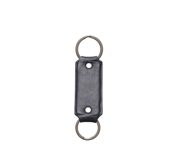 Ocean Blue Hover Full grain mill dyed American leather Steel key rings Handcrafted with care in our own factory Dimensions: 5" x 1.25" #color_ocean-blue