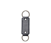 Ocean Blue Hover Full grain mill dyed American leather Steel key rings Handcrafted with care in our own factory Dimensions: 5" x 1.25"