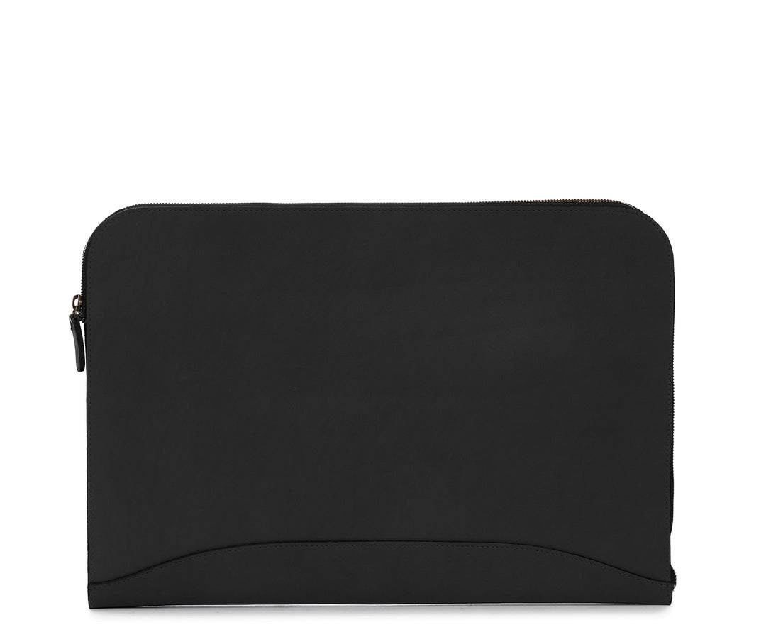 Black Zippered Leather Envelope The Grant leather envelope is handcrafted with rich oil-tanned leather, and is designed to protect papers and files. #color_black