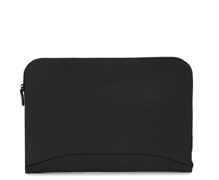 Black Zippered Leather Envelope The Grant leather envelope is handcrafted with rich oil-tanned leather, and is designed to protect papers and files.
