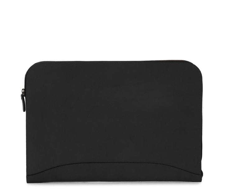 Black Zippered Leather Envelope The Grant leather envelope is handcrafted with rich oil-tanned leather, and is designed to protect papers and files.