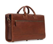 Espresso Hover Slim Leather Laptop Briefcase
