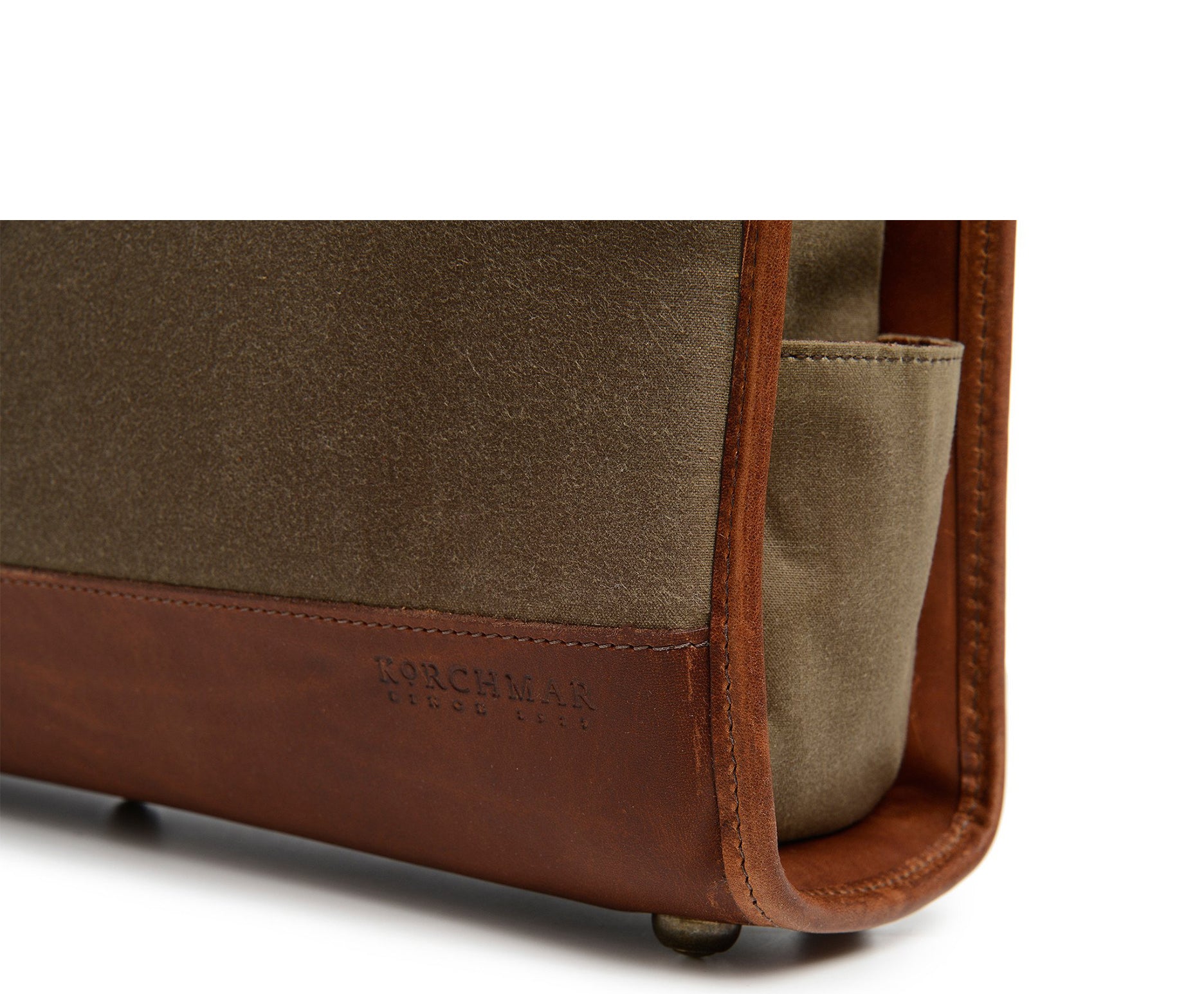 Korchmar - Men's Waxed Canvas Briefcase with iPad Sleeve