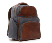 Grey Hover Waxed Canvas and Leather Backpack