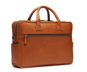 Tan Hover 15" Leather Laptop Briefcase