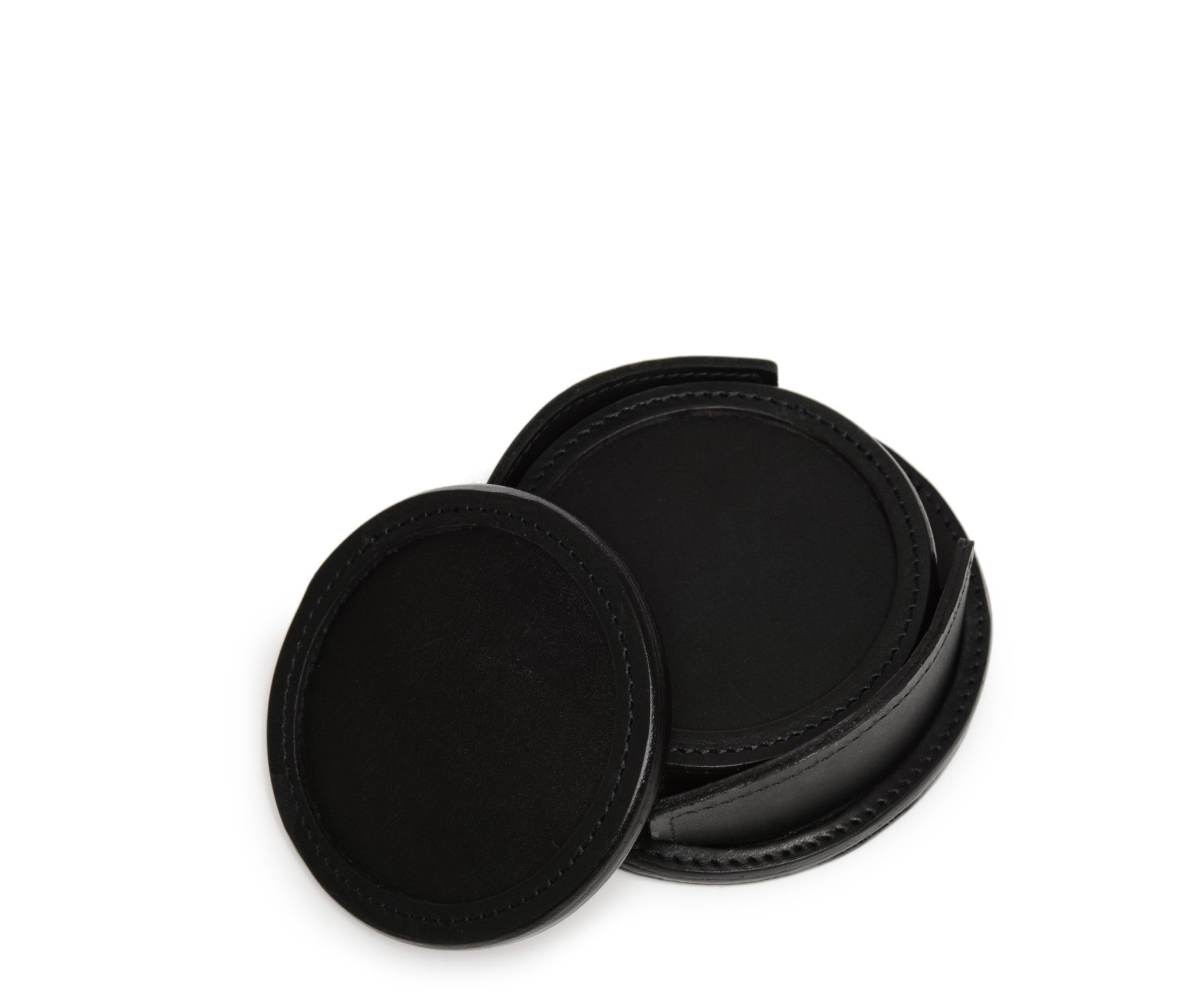 Korchmar - 4-Piece Leather Coaster Set | Monogrammable