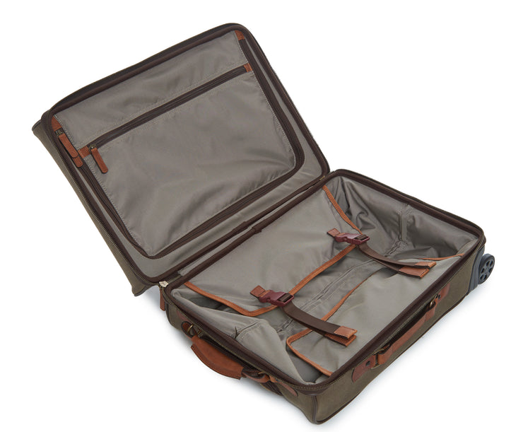 Waxed canvas hotsell rolling luggage