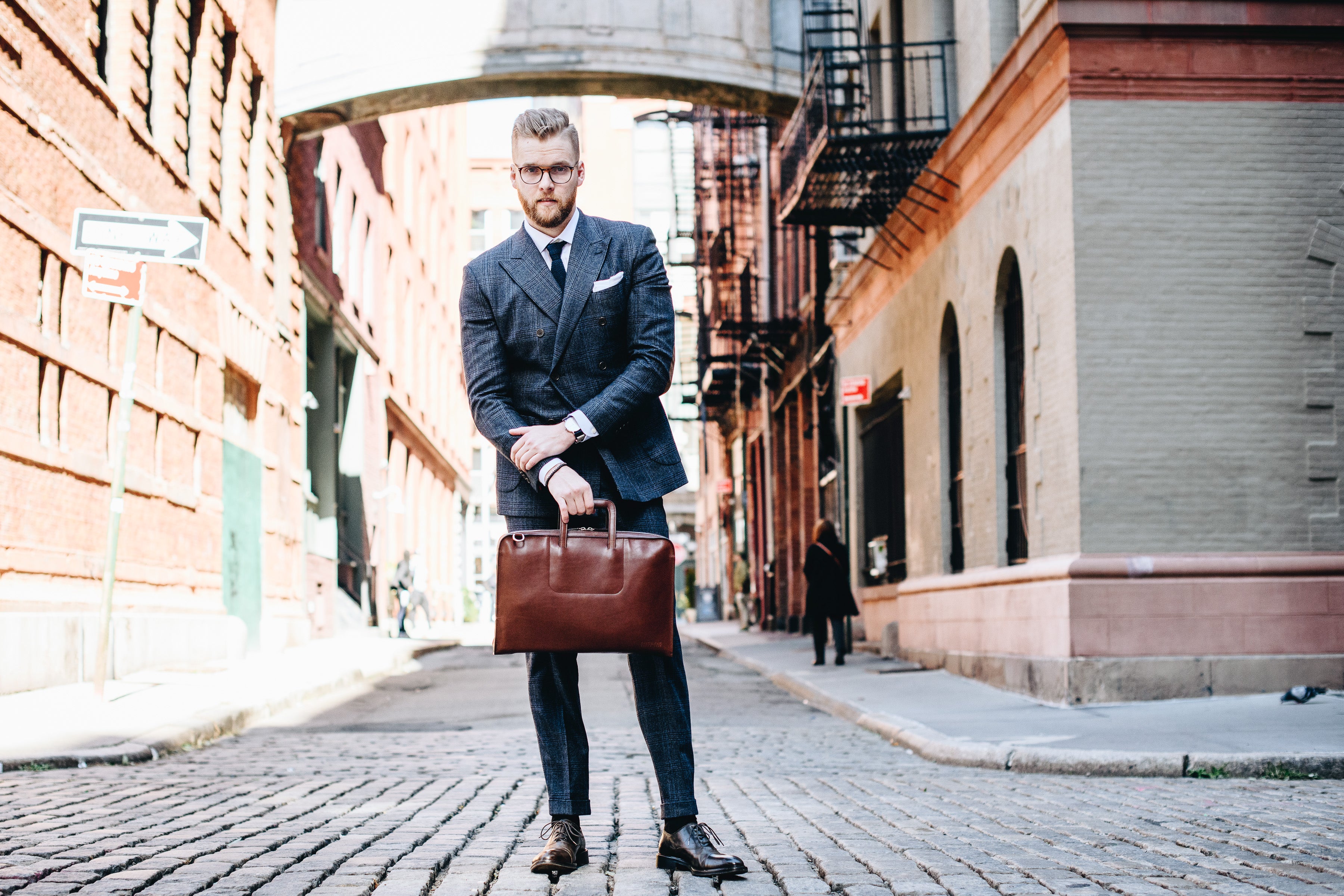 The Jackson By Korchmar - Full Grain Leather Zippered Briefcase