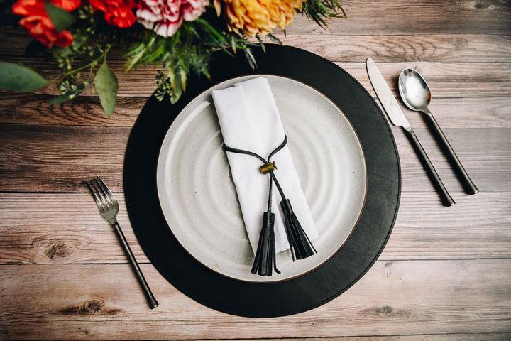 Handcrafted with care in our own factory Dimensions: 15" D #color_black