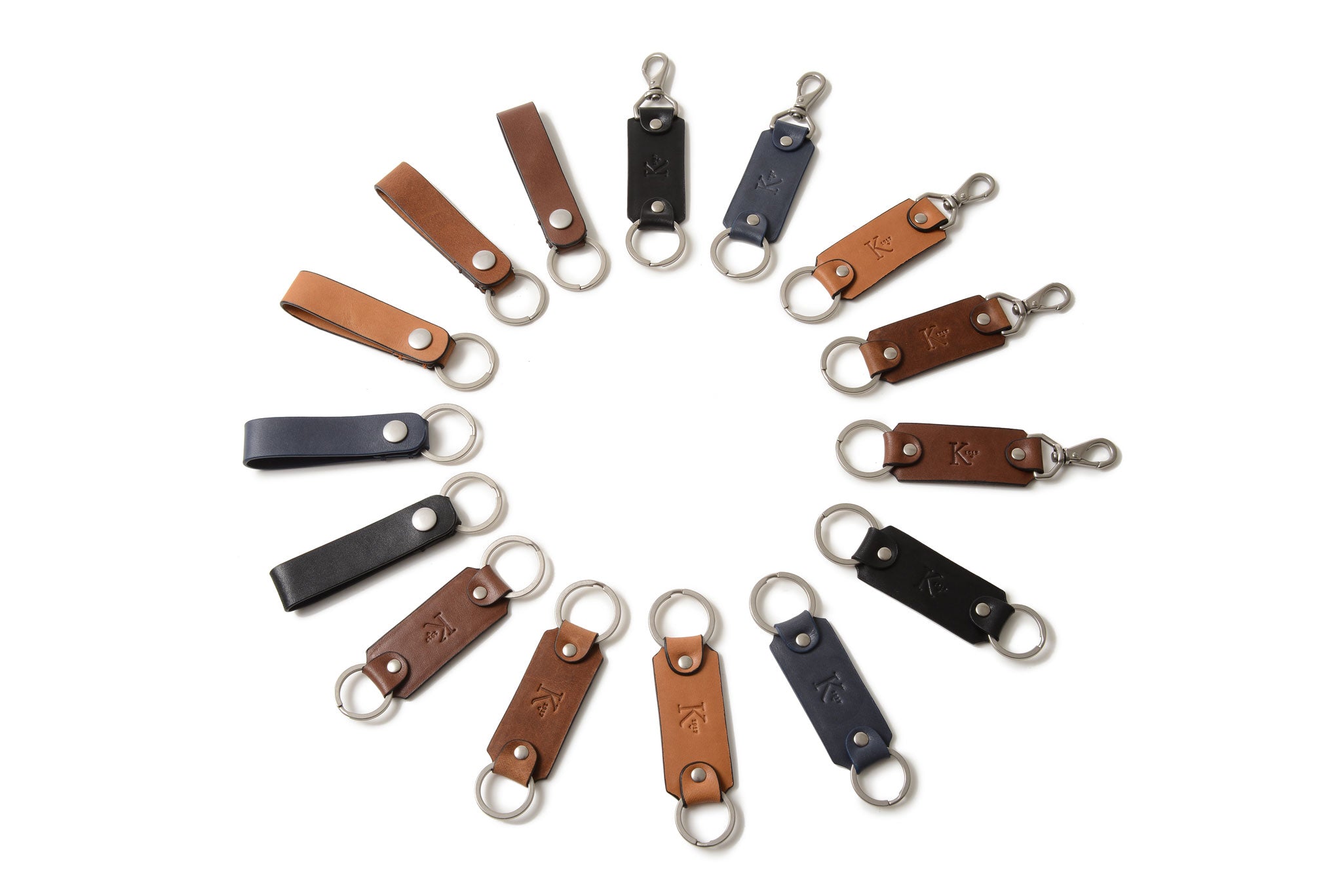 Arthur By Korchmar - Full Grain Leather Snap Loop Key Chain